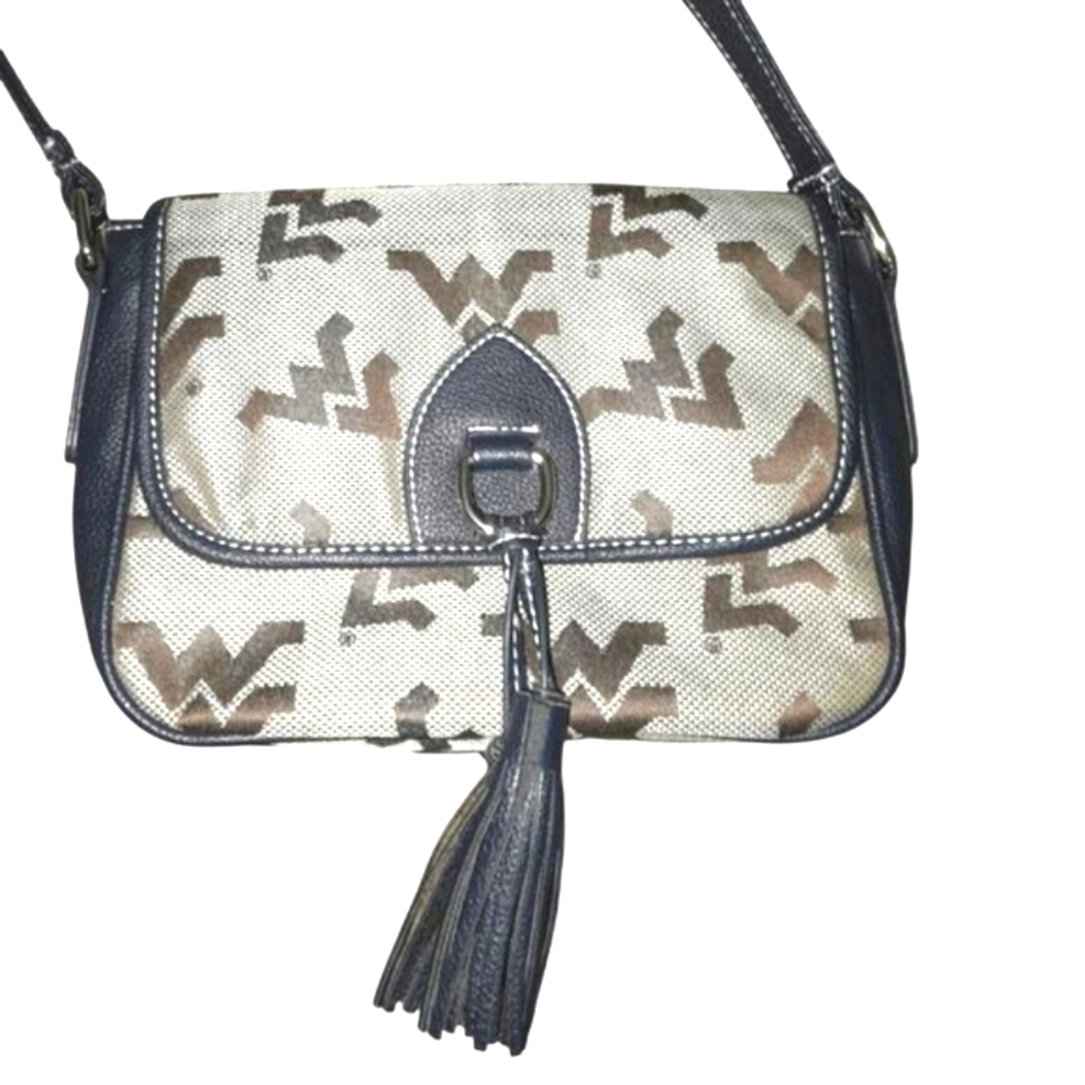 WV‎ Mountaineers WVU Sandol Jacquard Crossbody purse